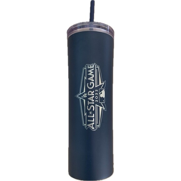 2022 MLB Allstar Game Dodger Stadium 18 Oz Insulated Tumbler With Straw New Navy - Picture 1 of 9